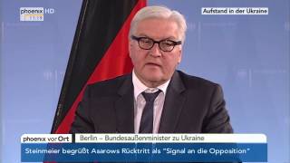 Proteste in Kiew  Statement von Steinmeier am 28012014 [upl. by Magda]