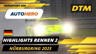 Sensation am Nürburgring  DTM Highlights des zweiten Rennens präsentiert von Autohero  DTM 2023 [upl. by Ainak]