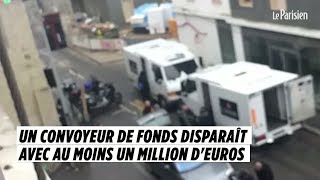 Les images du fourgon blindé vidé par son convoyeur de fonds [upl. by Eatnohs]