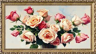 TV Art Screensaver Framed Flower Vases Paintings 2 Hours of Relaxing 4K TV Wallpapers [upl. by Denn900]