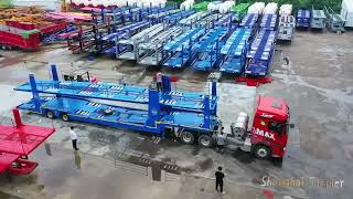 Shanghai TrailerEuropeanStyle Car Transport Trailer Capable Of Transporting 8Seater Cars [upl. by Ahsima]