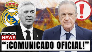 🔴💣¡ANCELOTTI ROMPE EL SILENCIO COMUNICADO OFICIAL NOTICIAS DEL REAL MADRID HOY [upl. by Pfosi]