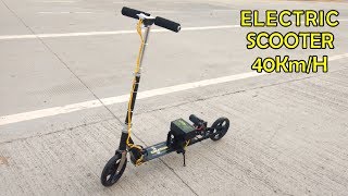 How To Make A Simple High Speed Electric Scooter At Home  40 KmH Speed Homemade  With Suspension [upl. by Acinom]