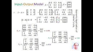 Leontief Input Output Model or InputOutput Analysis [upl. by Gerger]