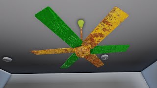 Abused Ceiling Fan Completion In Luxury House  Roblox Ceiling Fans [upl. by Rankin]