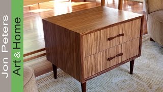 How To Use Wood Veneer  Refinish Furniture with Zebrawood Veneer [upl. by Siraved699]