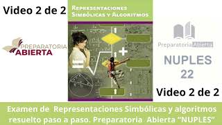 “¡Segunda Parte Solución Paso a Paso” Examen Representaciones simbólicas y algoritmos [upl. by Lyndes770]