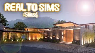 Real to Sims  Modern House Skypod  No CC  Stop Motion Build [upl. by Beal]