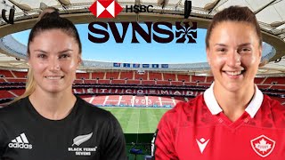 NEW ZEALAND 7s vs CANADA 7s Madrid Womens Sevens 2024 Live Commentary [upl. by Nalyd]