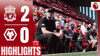 Highlights Klopps final Liverpool game  Liverpool 20 Wolves [upl. by Annabell]