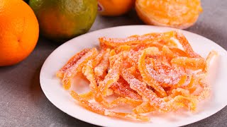 CANDIED ORANGE PEELS  ORANGE PEEL CANDY  HOW TO MAKE CANDIED ORANGE PEELS  NOven [upl. by David]