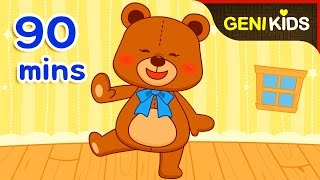 Teddy Bear  Nursery Rhymes Compilation for Kids  Family and Baby Songs with Lyrics ★Genikids [upl. by Ecertak]