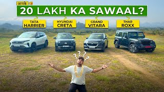 Thar Roxx Vs Harrier Vs Creta Vs Grand Vitara Comparison  Gagan Choudhary [upl. by Perceval]