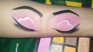 New eye makeup tutorial  👌 practice on hand pink Sade beautiful makeup [upl. by Clarke828]