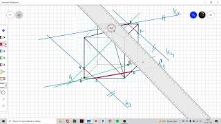 Geometria wykreślna cięcie bryły płaszczyzną cz 6 [upl. by Ebehp]