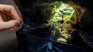 Terrifying Underground Lake  Epoxy Resin Diorama [upl. by Mail]