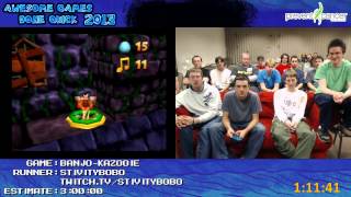 Banjo Kazooie  SPEED RUN 100 in 23456 by stivitybobo Awesome Games Done Quick 2013 N64 [upl. by Anaiek]