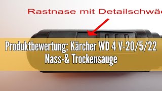 Produktbewertung Kärcher WD 4 V20522 Nassamp Trockensauger 20 l Kunststoffbehälter 5 m Kabel 2 [upl. by Ehtyde]