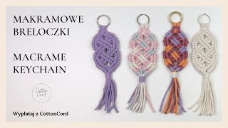 Jak zrobić breloczek ze sznurka  How to make macrame keychain macrametutorial [upl. by Aseen216]