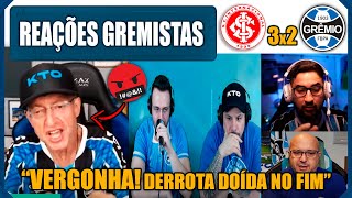 REAÇÕES GREMISTAS  INTERNACIONAL 3x2 GRÊMIO  VAMOS RIR DO GRÊMIO [upl. by Dilks]