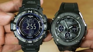 Casio PROTREK PRW3500Y VS GSHOCK GSTEEL GSTS100G1B  DESIGN COMPARISON [upl. by Eirtemed]