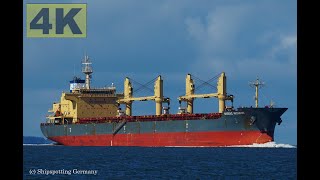 NORDIC INCHEON  Shipspotting Germany 🇩🇪 IMO 9649873  River Elbe near City Otterndorf  4K VIDEO [upl. by Dorthy]