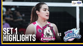 AKARI VS CREAMLINE  SET 1 FINALS GAME HIGHLIGHTS  2024 PVL REINFORCED CONFERENCE  SEPTEMBER 4 [upl. by Hinch779]