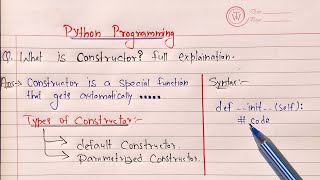 Python Constructor  Learn Coding [upl. by Cain499]