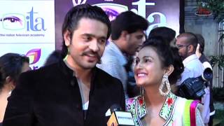 Ashish Sharma with Wife Archana at ITA Awards [upl. by Nibuz]