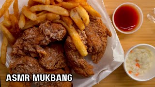 ASMR SEASONED CHICKEN TENDERS  FRIES  COLESLAW MUKBANG EATING SOUNDS [upl. by Naeerb]