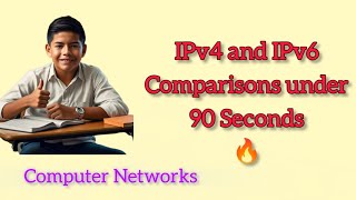 IPv4 and IPv6 difference under 90 seconds Computer Networks ipv4 addressing [upl. by Nodrog237]