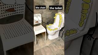 the toilet VS chair shortsfeed cartoon trending viralvideo [upl. by Ancalin]