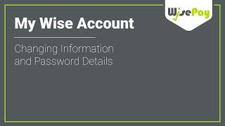 WisePay Parent view  My Wise Account overview [upl. by Herrick]