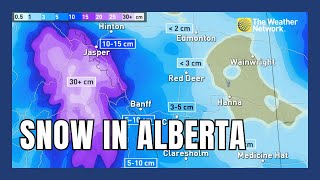 Snow Spills Over the Rockies Into Alberta Ahead of an Arctic Air Outbreak [upl. by Urania]