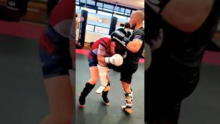 Intense Kickboxing Sparring TKO Knee at Martial Arts Center Den Haag 🥊 shorts [upl. by Fennell]