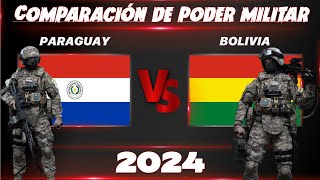 PARAGUAY vs BOLIVIA Comparación de poder militar 2024 [upl. by Tekcirk219]