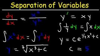 Separable First Order Differential Equations  Basic Introduction [upl. by Immas829]