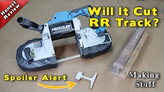 Harbor Freight Band Saw Review  Hercules 20V Cordless Deep Cut  Will It Cut RR Track [upl. by Halueb]