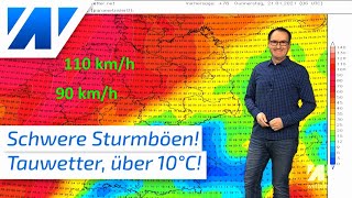 ChaosWetter Schneesturm im Osten Tauwetter aus Westen Schwere Sturmböen und milde Luft [upl. by Leizar]