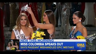 Miss Colombia Responds Cried a Ton After Crowning Mistake [upl. by Laeria312]