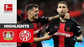 33 Games Without a Defeat  Leverkusen  1 FSV Mainz 05  Highlights  MD23 – Bundesliga 2324 [upl. by Norvun]