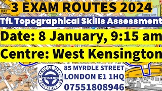 TfL Topographical Skills Test 2024  Exam Routes  Cassland Road Closed  Lodge Avenue  Hammersmith [upl. by Nevarc274]