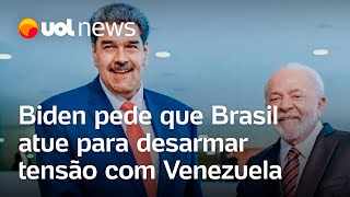 Venezuela e Guiana Biden pede que Brasil atue para desarmar tensão [upl. by Ylaek]