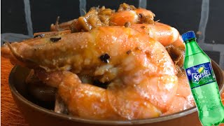 BUTTERED GARLIC SHRIMP WITH SPRITE  Easy Garlic Buttered Shrimp [upl. by Ahseenal487]