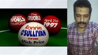 Ronnie OSullivan Fastest 147 REACTION 1997 World Snooker Championship [upl. by Streeto719]