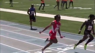 2016 Mt SAC Relays Mt SACs track team wins the 4X100M Relay [upl. by Naashar89]