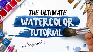 The ultimate WATERCOLOUR TUTORIAL  For beginners  Drawlikeasir [upl. by Danyette]