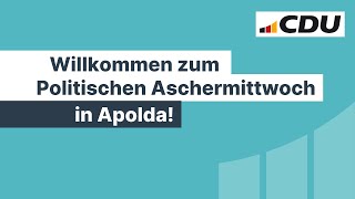 Politischer Aschermittwoch aus Apolda mit Friedrich Merz und Mario Voigt [upl. by Lamond328]