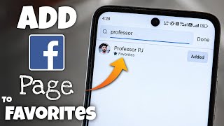 How to Add Facebook Page to Favorites [upl. by Ailil666]