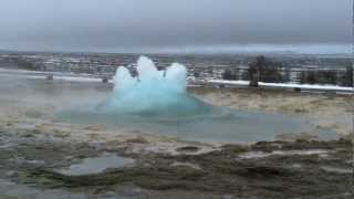 Strokkur Geyser in Iceland [upl. by Anialahs]